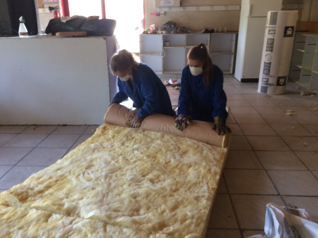 Insulation and ceiling work